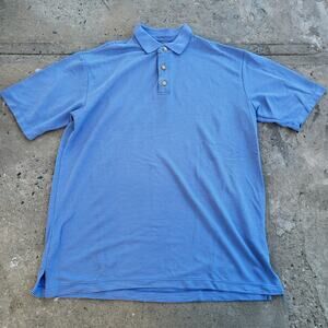 Jamaica Jaxx Polo Shirt Size M Blue Knit Casual Short Sleeve Golf Outdoor